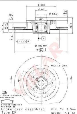 Villar 628.2138 - Гальмівний диск autozip.com.ua