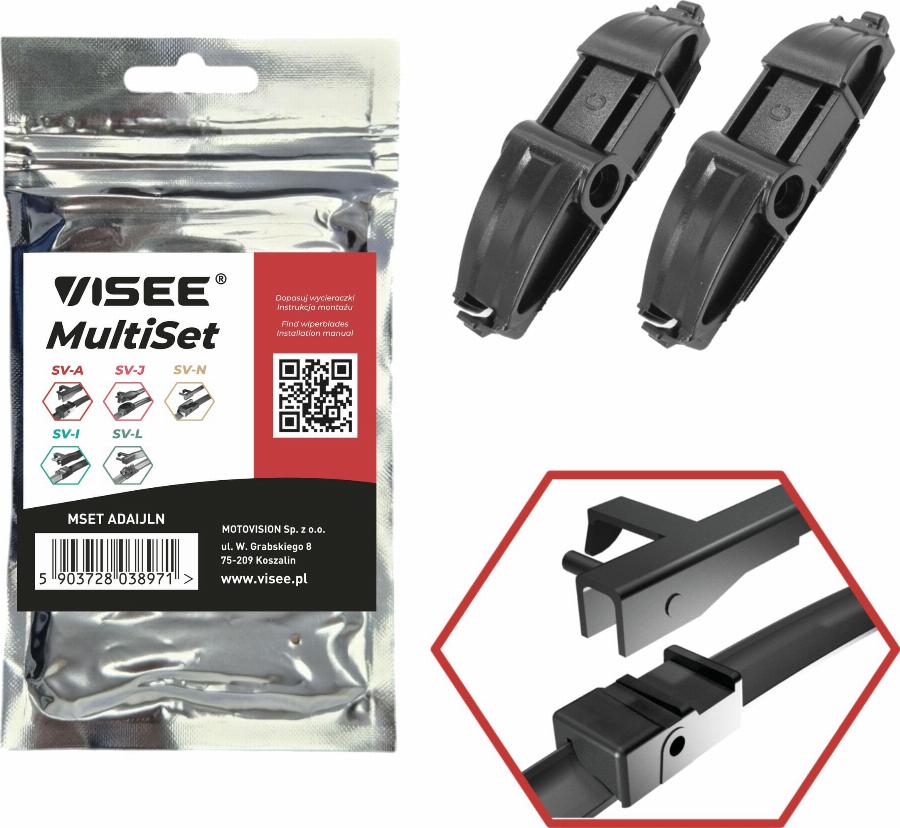 VISEE MSET ADAIJLN - Адаптер, щітка склоочисника autozip.com.ua