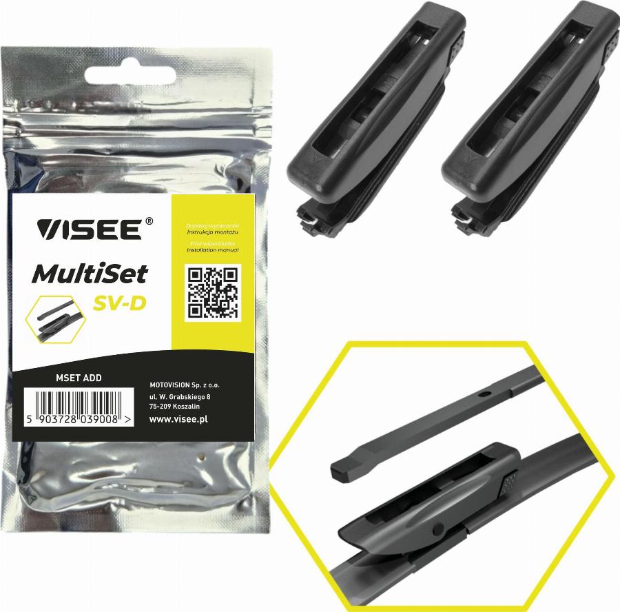 VISEE MSET ADD - Адаптер, щітка склоочисника autozip.com.ua