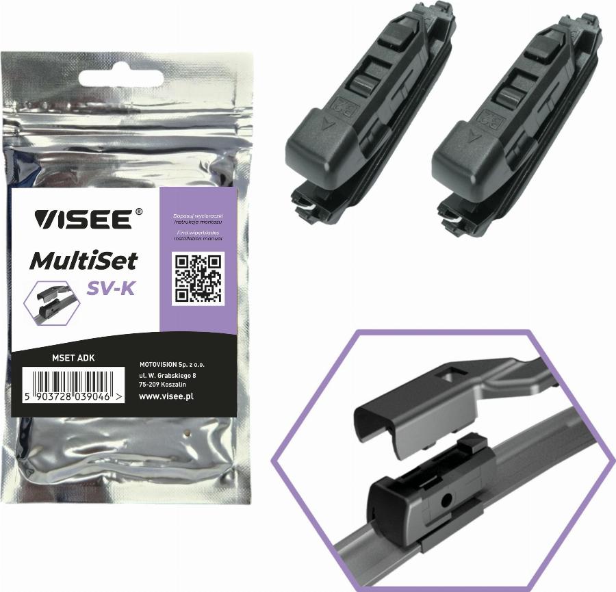 VISEE MSET ADK - Адаптер, щітка склоочисника autozip.com.ua
