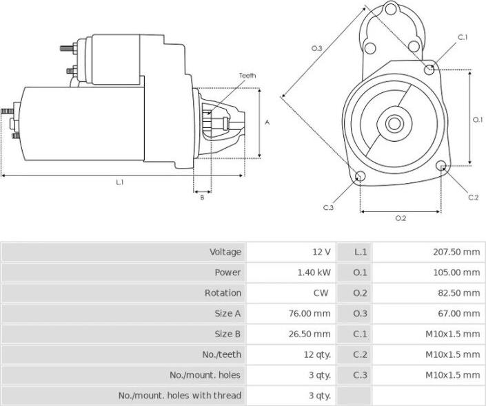 Visteon F1FT-11000-EB - Стартер autozip.com.ua