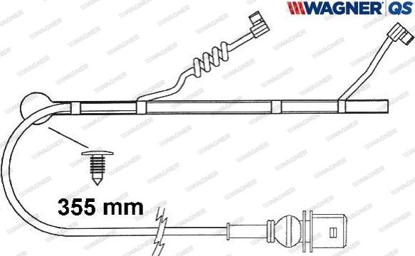 Wagner 587032W - Сигналізатор, знос гальмівних колодок autozip.com.ua