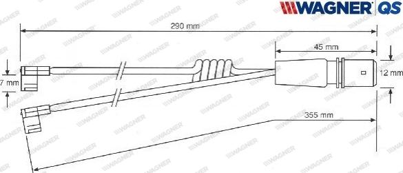 Wagner 587026W - Сигналізатор, знос гальмівних колодок autozip.com.ua