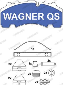 Wagner 2926304950 - Гальмівні колодки, дискові гальма autozip.com.ua