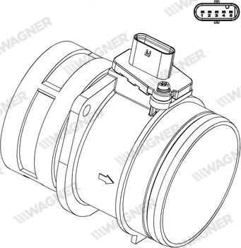 Wagner AFS00093 - Датчик потоку, маси повітря autozip.com.ua