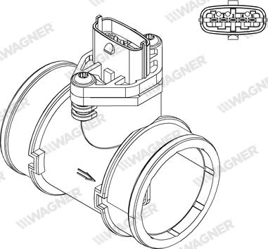 Wagner AFS00125 - Датчик потоку, маси повітря autozip.com.ua