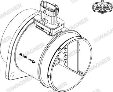 Wagner AFS00064 - Датчик потоку, маси повітря autozip.com.ua