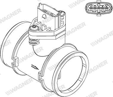 Wagner AFS00060 - Датчик потоку, маси повітря autozip.com.ua