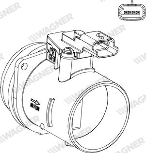 Wagner AFS00009 - Датчик потоку, маси повітря autozip.com.ua