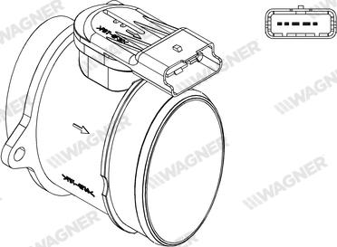 Wagner AFS00004 - Датчик потоку, маси повітря autozip.com.ua