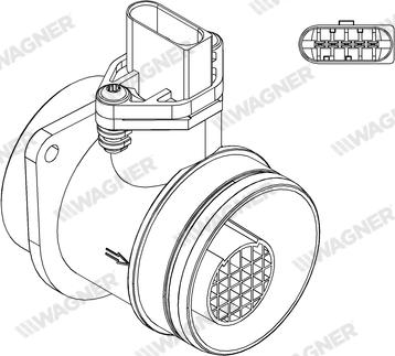 Wagner AFS00007 - Датчик потоку, маси повітря autozip.com.ua