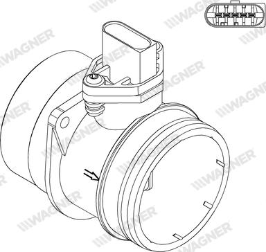 Wagner AFS00089 - Датчик потоку, маси повітря autozip.com.ua