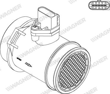 Wagner AFS00087 - Датчик потоку, маси повітря autozip.com.ua