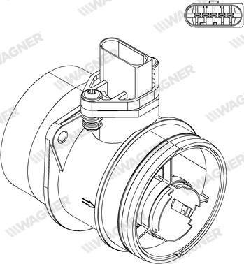 Wagner AFS00025 - Датчик потоку, маси повітря autozip.com.ua