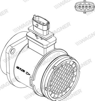 Wagner AFS00076 - Датчик потоку, маси повітря autozip.com.ua