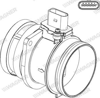 Wagner AFS00143 - Датчик потоку, маси повітря autozip.com.ua