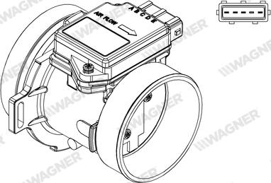 Wagner AFS00186 - Датчик потоку, маси повітря autozip.com.ua