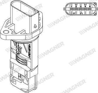 Wagner AFS00136 - Датчик потоку, маси повітря autozip.com.ua
