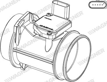 Wagner AFS00173 - Датчик потоку, маси повітря autozip.com.ua