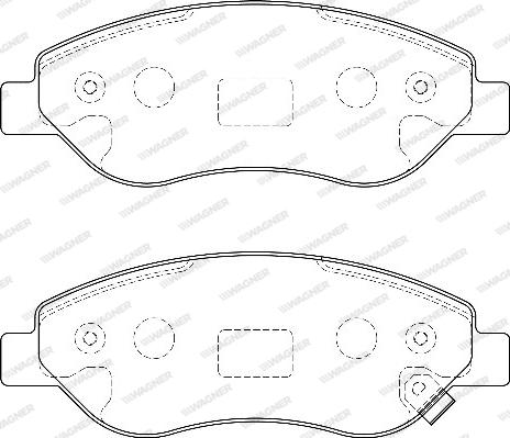 Wagner WBP24550A - Гальмівні колодки, дискові гальма autozip.com.ua
