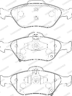 Wagner WBP24022A - Гальмівні колодки, дискові гальма autozip.com.ua