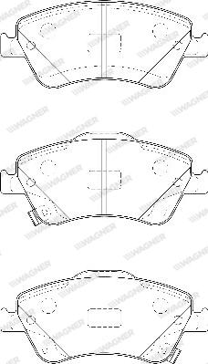 Wagner WBP24122A - Гальмівні колодки, дискові гальма autozip.com.ua