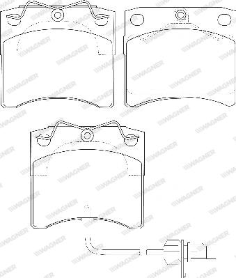 Wagner WBP20651A - Гальмівні колодки, дискові гальма autozip.com.ua