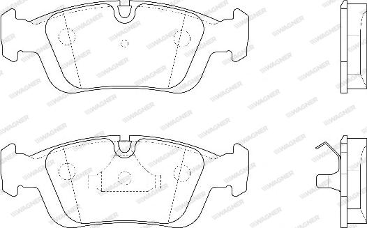 Wagner WBP21925A - Гальмівні колодки, дискові гальма autozip.com.ua