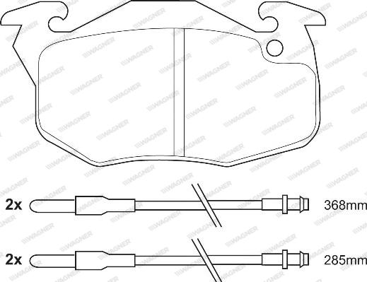 Wagner WBP21610A - Гальмівні колодки, дискові гальма autozip.com.ua