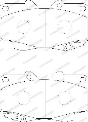 Wagner WBP21680A - Гальмівні колодки, дискові гальма autozip.com.ua