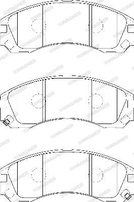 Wagner WBP21363B - Гальмівні колодки, дискові гальма autozip.com.ua