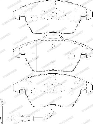 Wagner WBP23587A - Гальмівні колодки, дискові гальма autozip.com.ua