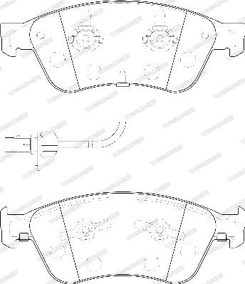 Wagner WBP23885A - Гальмівні колодки, дискові гальма autozip.com.ua