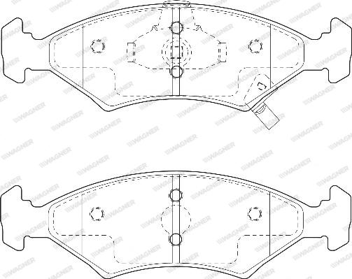 Wagner WBP23384A - Гальмівні колодки, дискові гальма autozip.com.ua