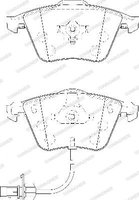 Wagner WBP23763A - Гальмівні колодки, дискові гальма autozip.com.ua