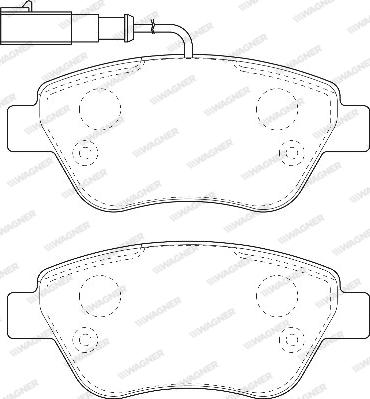 Wagner WBP23705A - Гальмівні колодки, дискові гальма autozip.com.ua