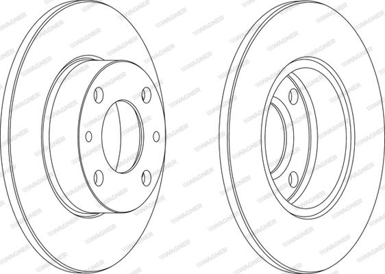 Wagner WGR0083-1 - Гальмівний диск autozip.com.ua