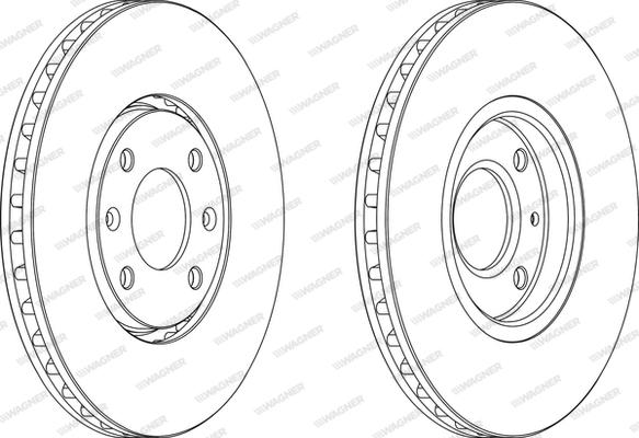 Wagner WGR0841-1 - Гальмівний диск autozip.com.ua