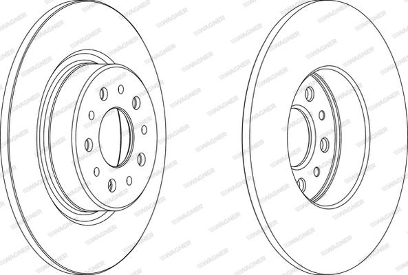 Wagner WGR1138-1 - Гальмівний диск autozip.com.ua
