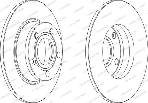 Wagner WGR1177-1 - Гальмівний диск autozip.com.ua