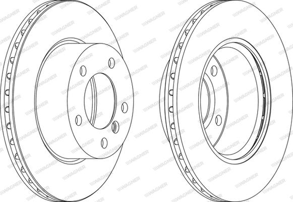 Wagner WGR1228-1 - Гальмівний диск autozip.com.ua