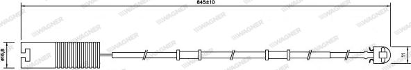 Wagner WWI285 - Сигналізатор, знос гальмівних колодок autozip.com.ua
