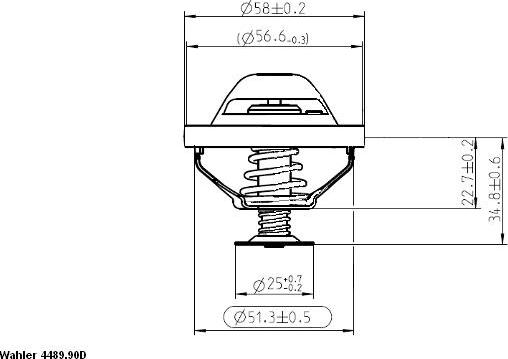 WAHLER 4489.90D - Термостат, охолоджуюча рідина autozip.com.ua