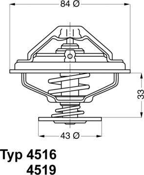 WAHLER 4516.85D - Термостат, охолоджуюча рідина autozip.com.ua