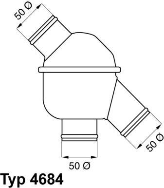 WAHLER 4684.83/1 - Термостат, охолоджуюча рідина autozip.com.ua