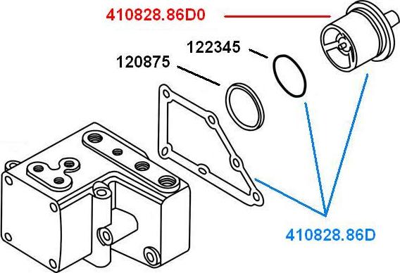 WAHLER 410828.86D - Термостат, охолоджуюча рідина autozip.com.ua