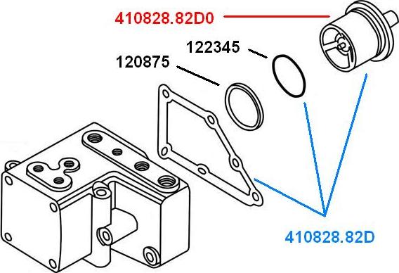 WAHLER 410828.82D - Термостат, охолоджуюча рідина autozip.com.ua