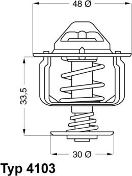 WAHLER 4103.82D - Термостат, охолоджуюча рідина autozip.com.ua