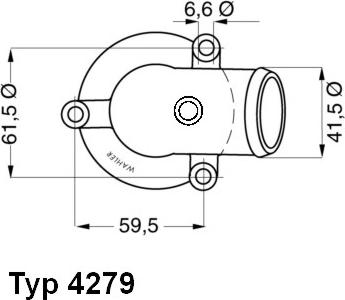 WAHLER 4279.87D - Термостат, охолоджуюча рідина autozip.com.ua