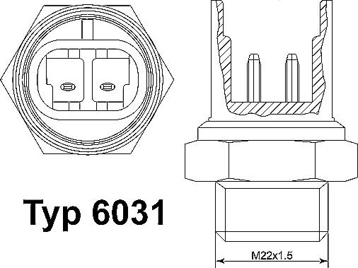 WAHLER 6031.97D - Термовимикач, вентилятор радіатора / кондиціонера autozip.com.ua